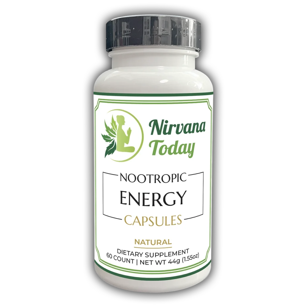 Bottle of Nirvana Today Nootropic Energy Capsules